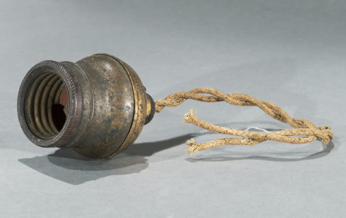 Bergmann & Company Light Socket Used at Boone Electric Light Company, 1885