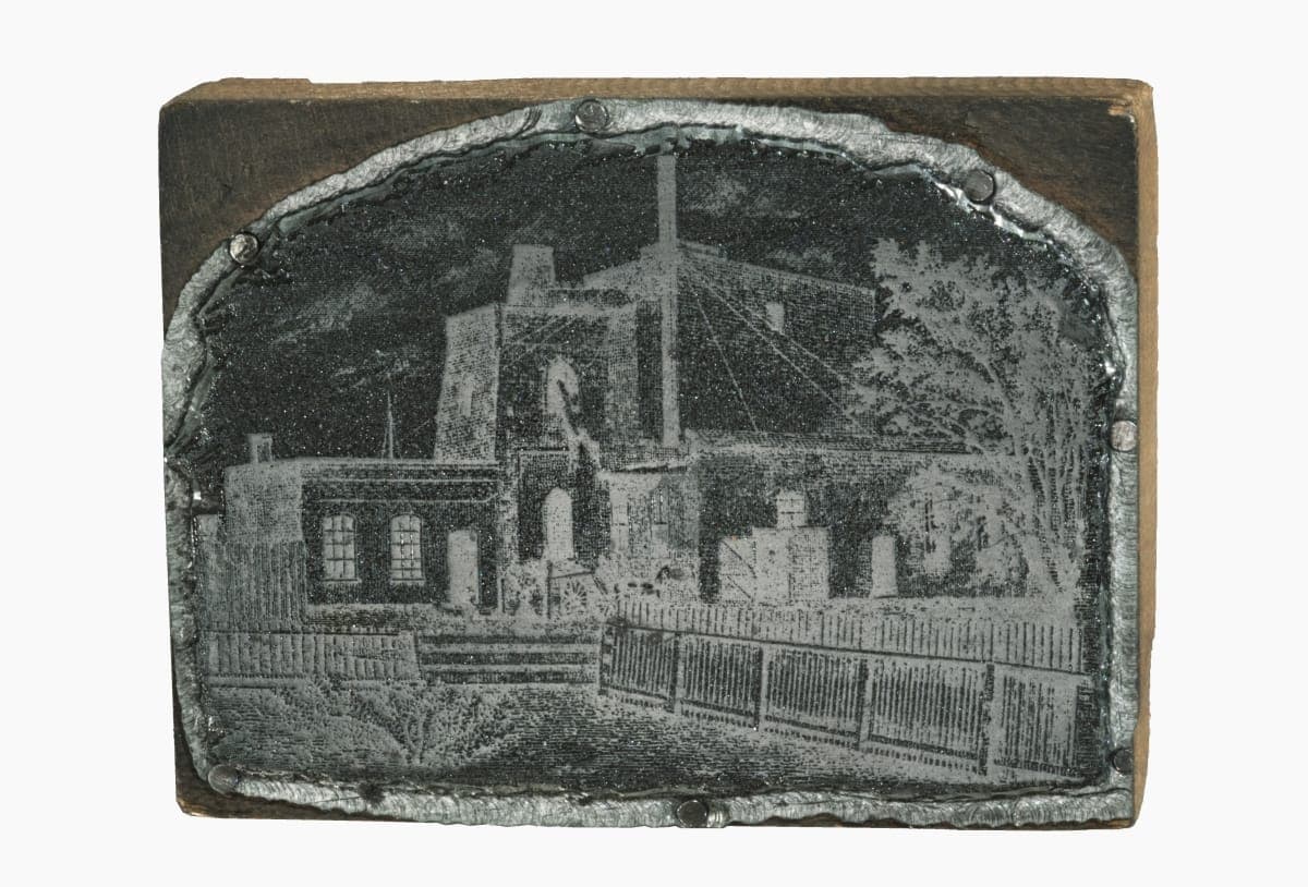 Printing Plate with Image of Detroit and Lake Superior Iron Mfg. Co., Hamtramck, Michigan