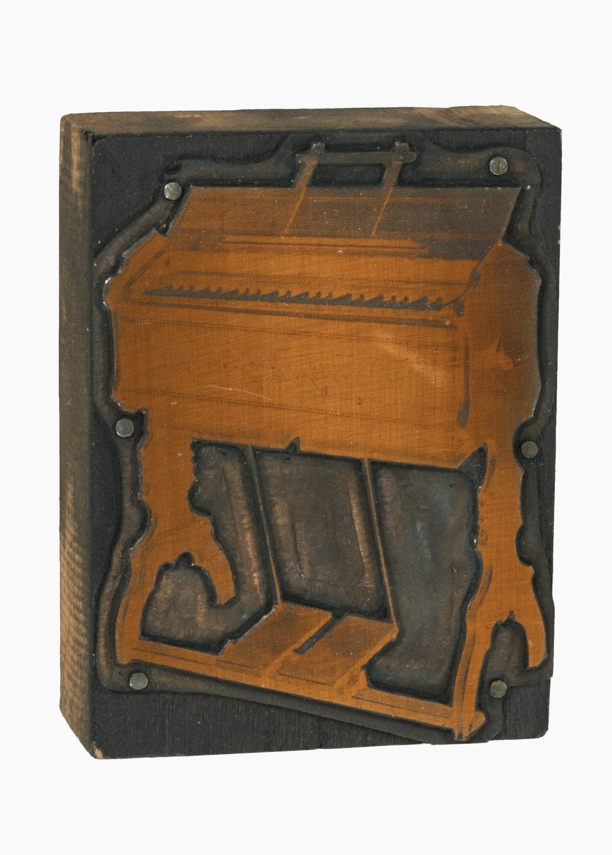 Printing Plate with Image of a Pump Organ