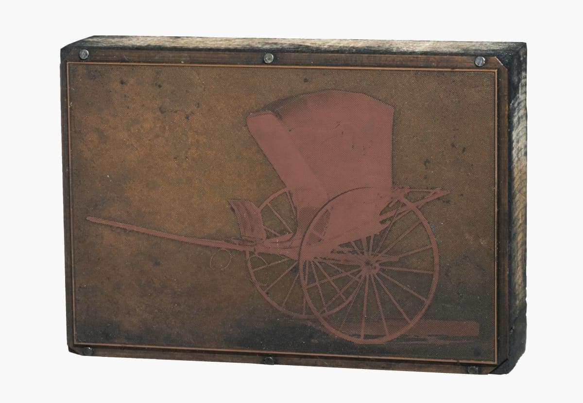 Printing Plate with Image of a One-Horse Chaise