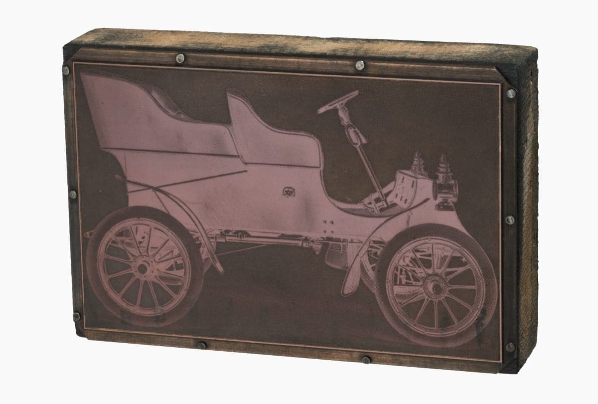 Printing Plate with Image of an Automobile