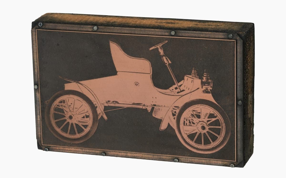 Printing Plate with Image of an Automobile