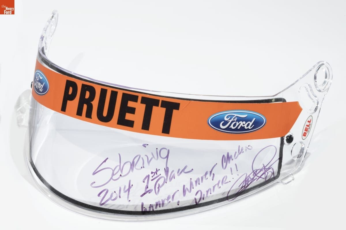 Helmet Shield, Worn by Scott Pruett during the 2014 Sebring Endurance Race