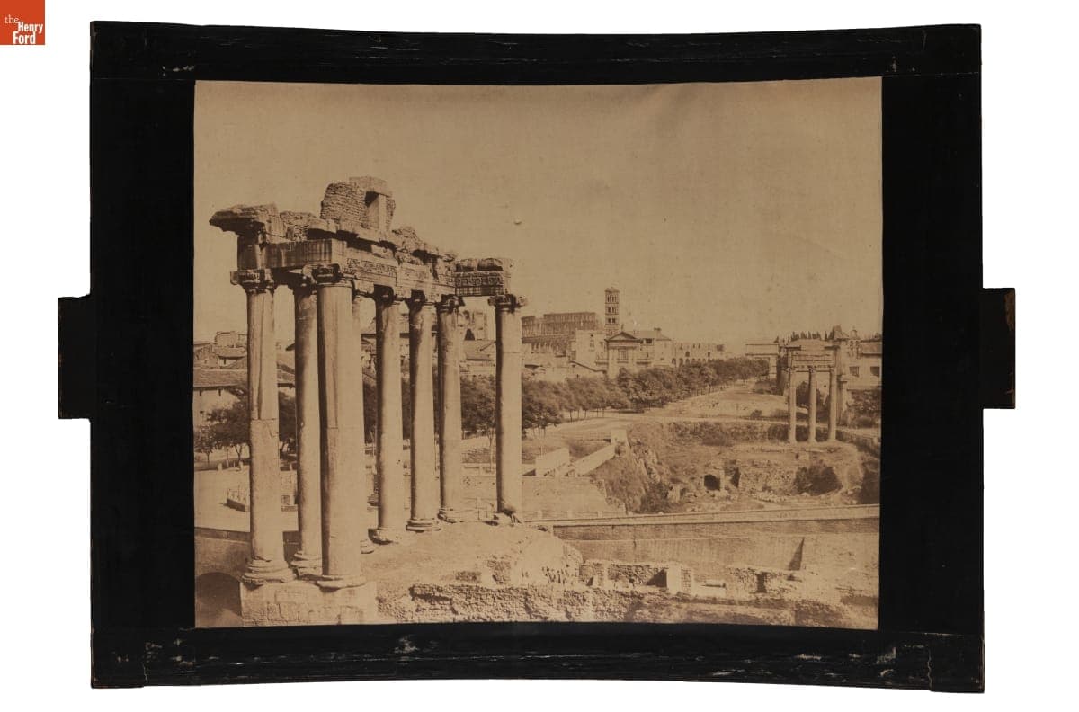 Megalethoscope Slide, "Rome, Square of the Forum"