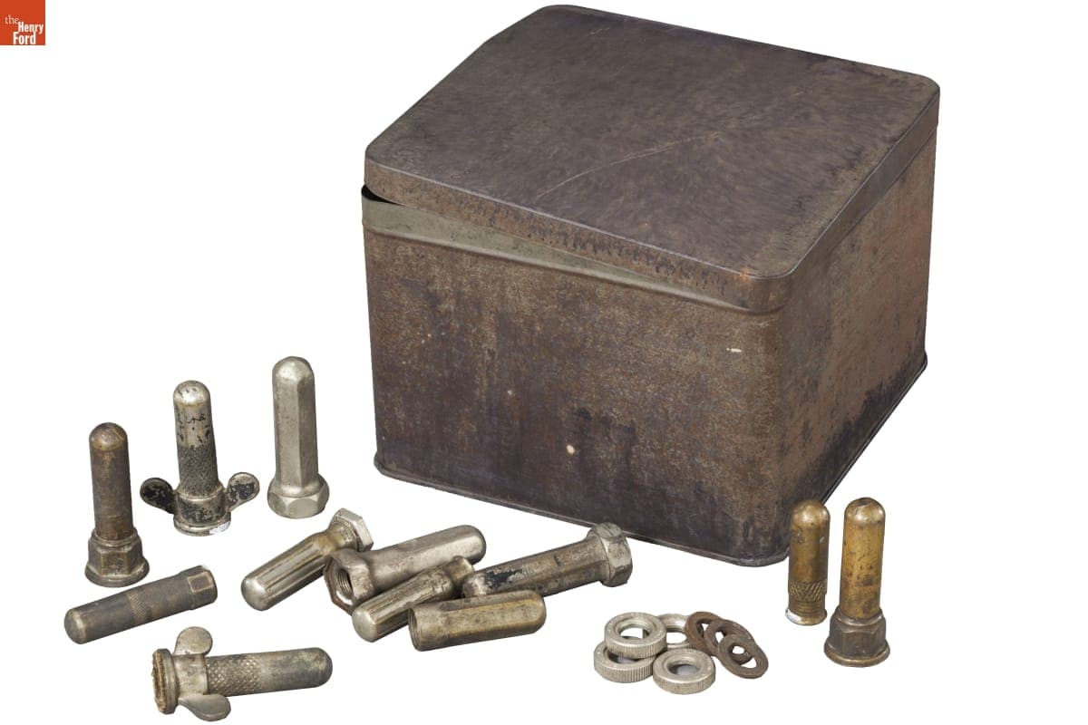 Box with Valve Stem Covers and Fasteners