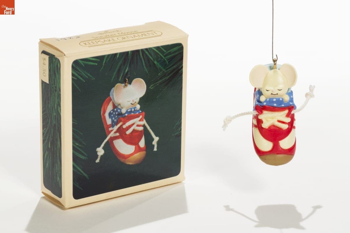Hallmark "Sneaker Mouse" Christmas Ornament, 1983