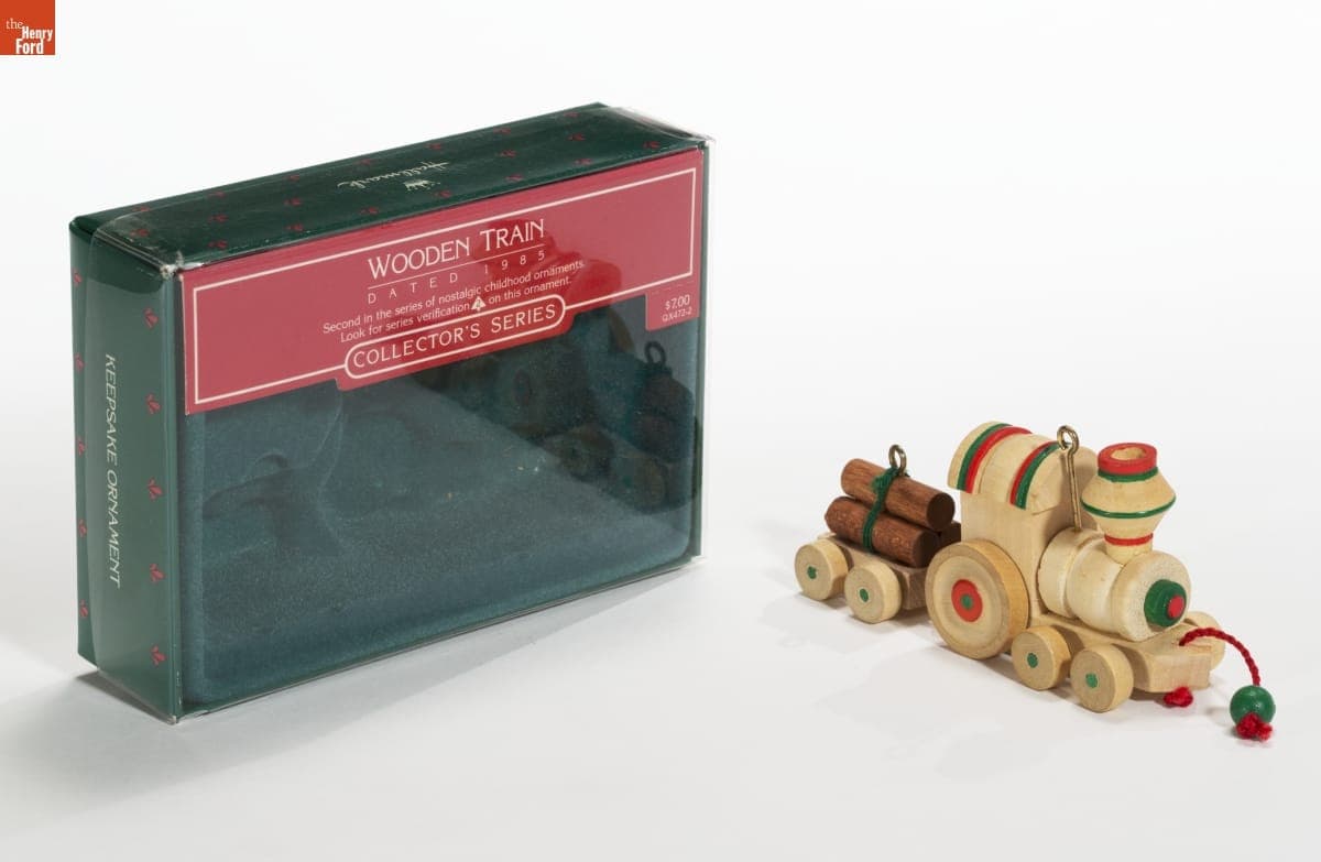 Hallmark "Nostalgic Childhood Ornaments Series: Wooden Train" Christmas Ornament, 1985