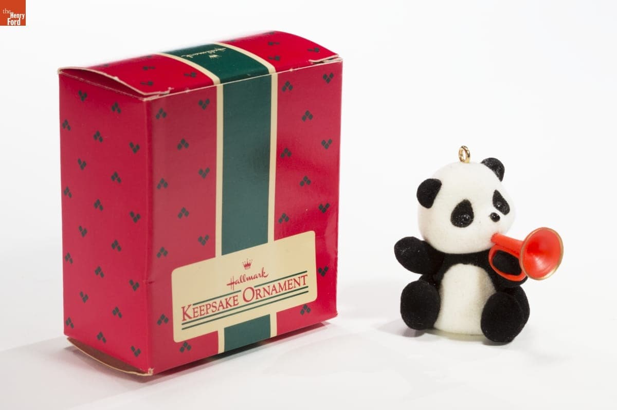 Hallmark "Trumpet Panda" Christmas Ornament, 1985