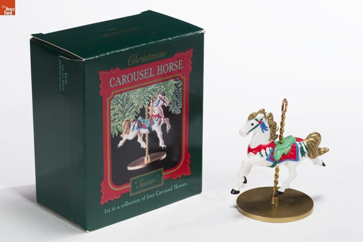 Hallmark "Christmas Carousel Horse Collection: Snow" Christmas Ornament, 1989