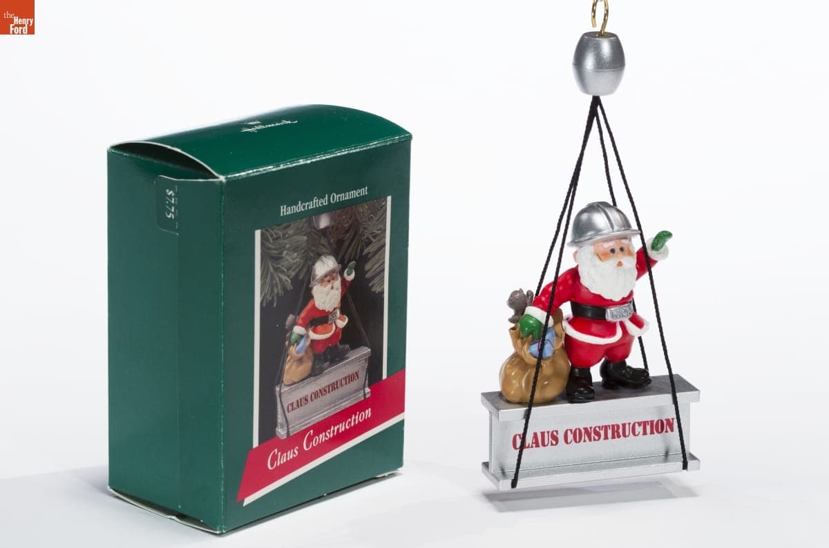 Hallmark "Claus Construction" Christmas Ornament, 1989