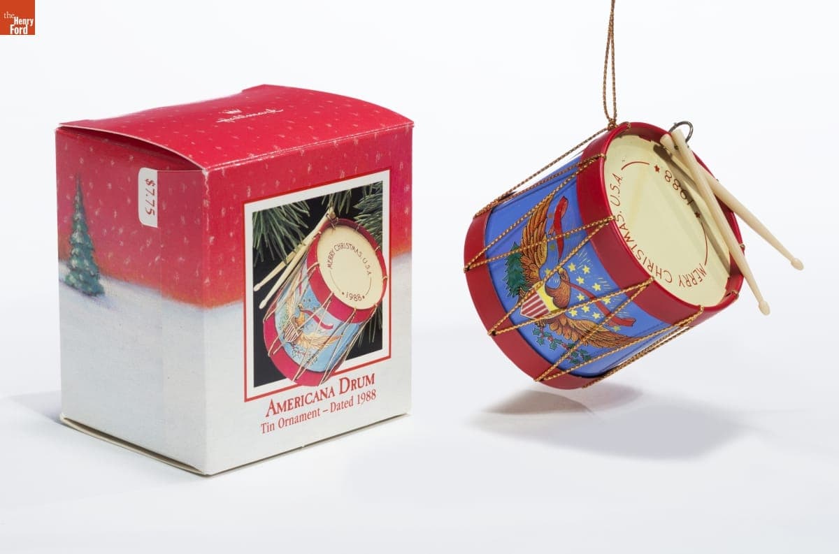 Hallmark "Americana Drum" Christmas Ornament, 1988