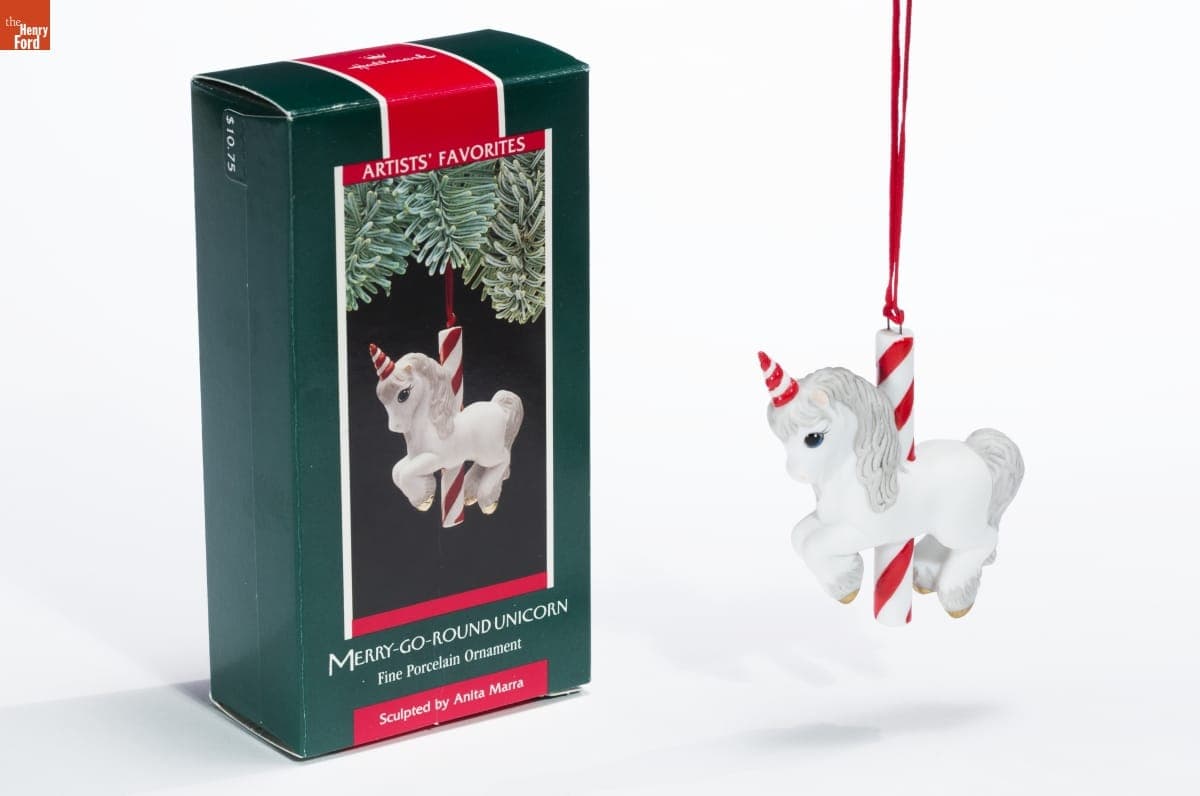 Hallmark "Merry-Go-Round Unicorn" Christmas Ornament, 1989
