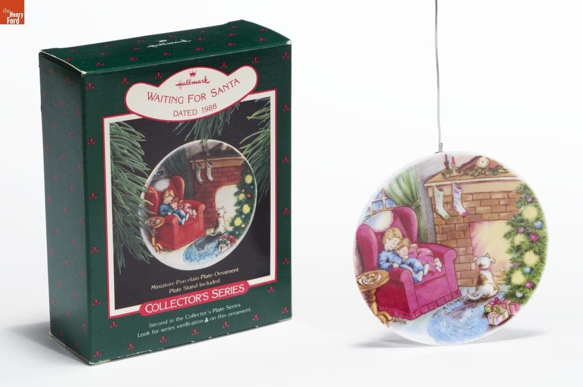 Hallmark "Collector's Plate Series: Waiting For Santa" Christmas Ornament, 1988
