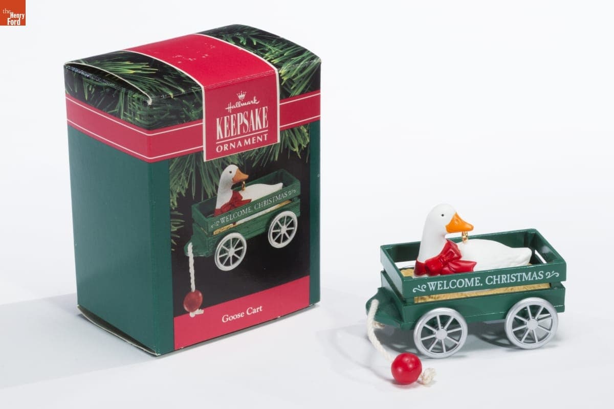 Hallmark "Goose Cart" Christmas Ornament, 1990