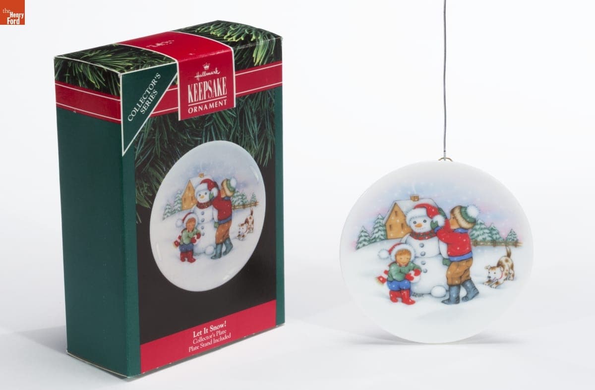 Hallmark "Collector's Plate Series: Let It Snow!" Christmas Ornament, 1991