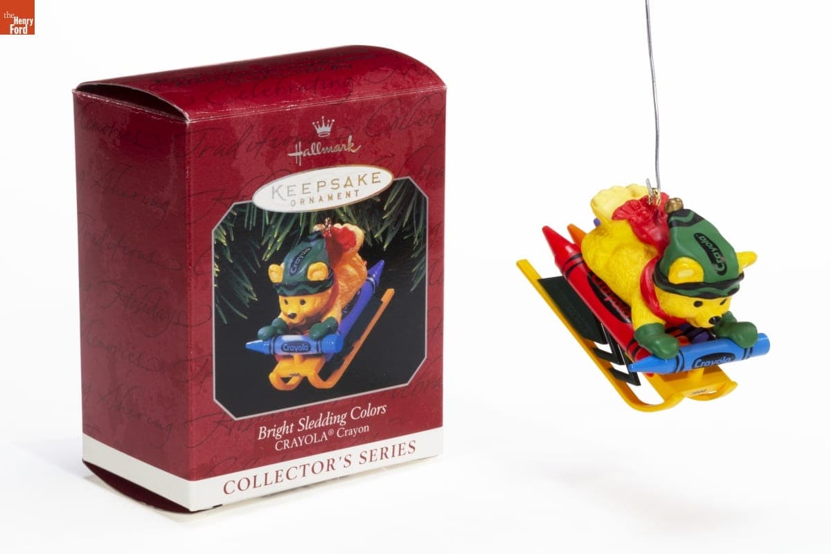 Hallmark "CRAYOLA Crayon Series: Bright Sledding Colors" Christmas Ornament, 1998