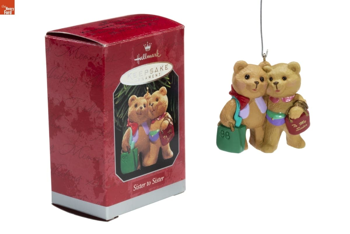 Hallmark "Sister to Sister" Christmas Ornament, 1998