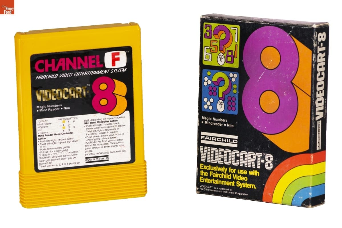 Fairchild Videocart-8 Game, "Magic Numbers, Mind Reader, Nim," 1977