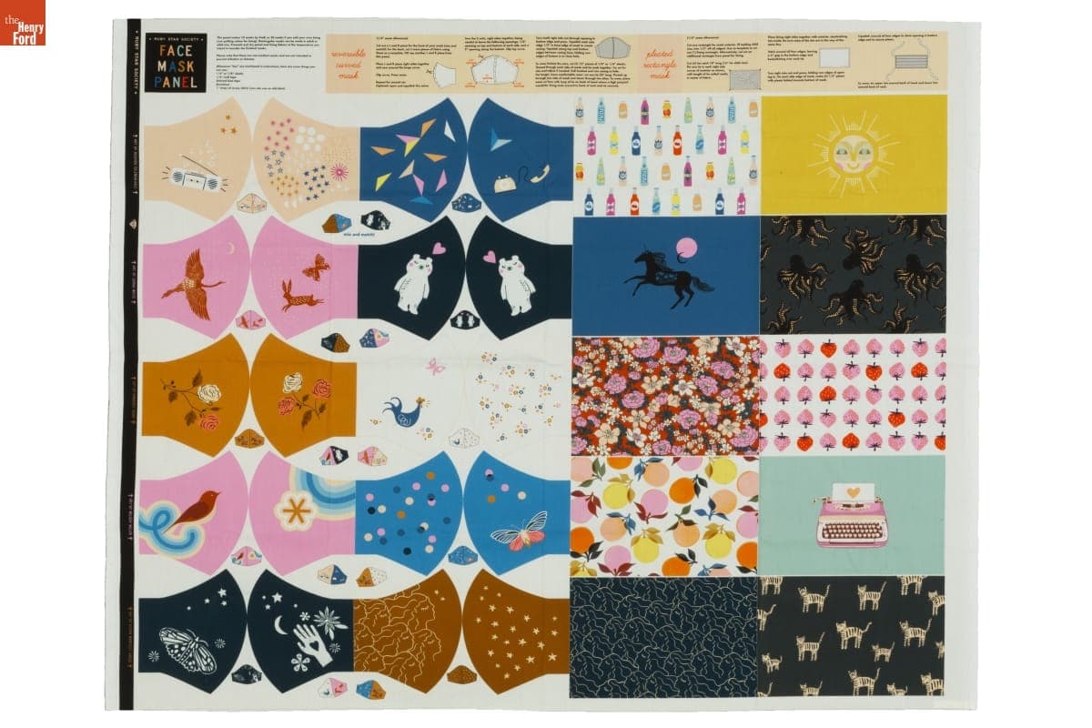 Ruby Star Society Face Mask Fabric Panel, 2020
