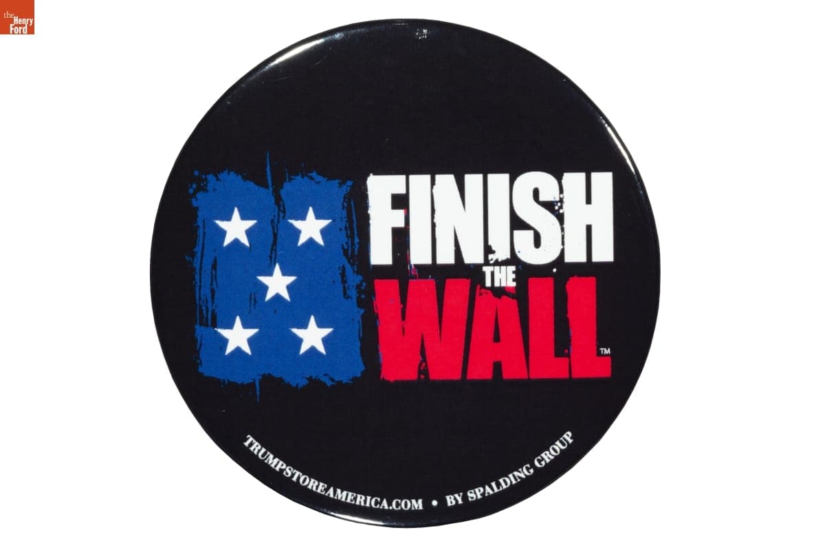 "Finish the Wall" Political Button, 2020