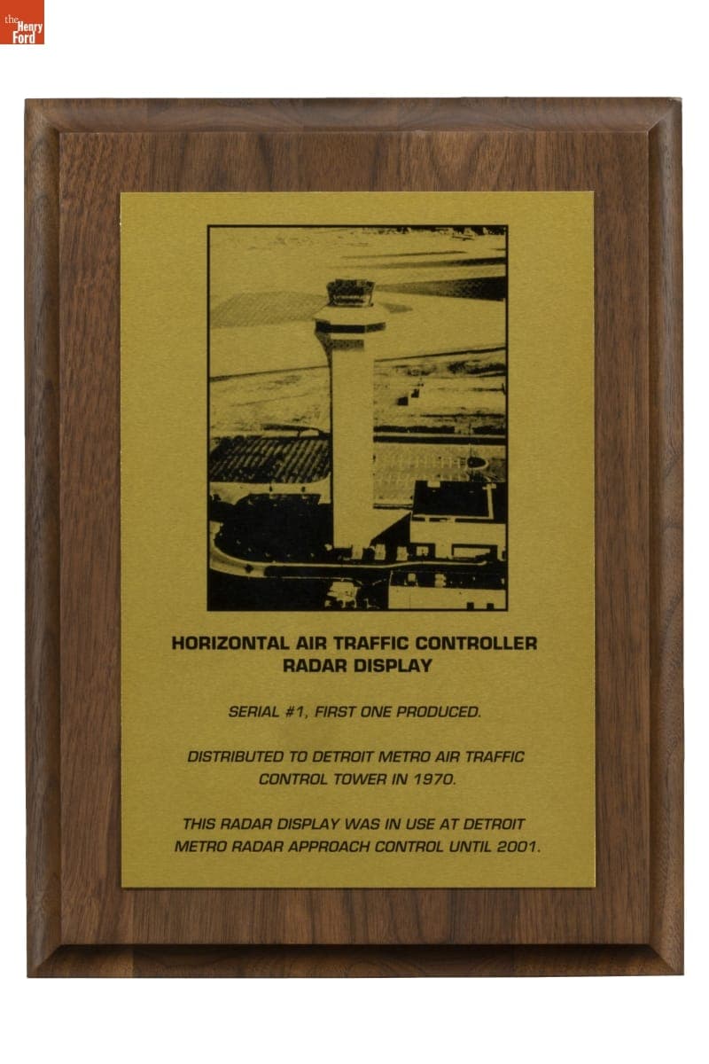 Horizontal Air Traffic Controller Radar Display Plaque, circa 2001