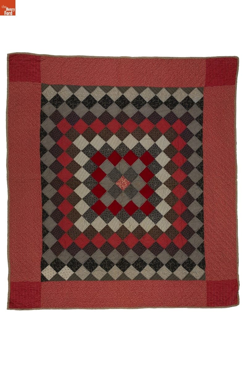 Trip Around The World Crib Quilt, 1880-1890