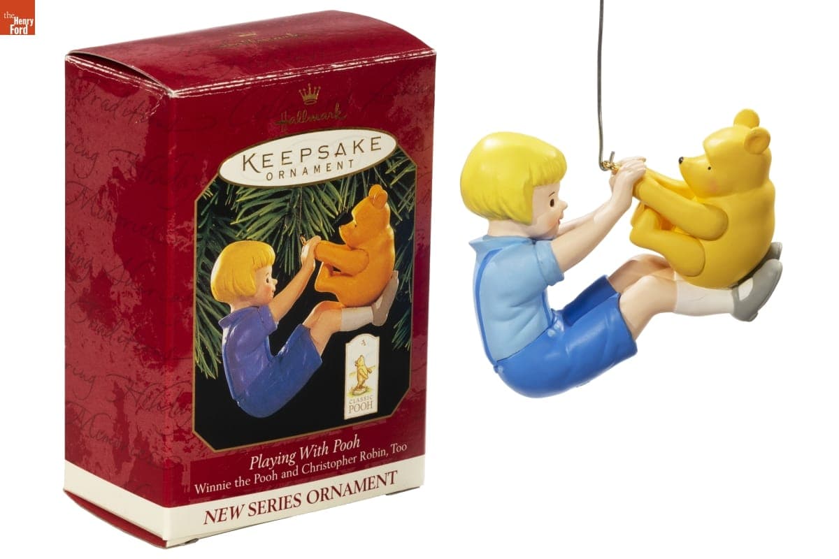 Hallmark "Winnie the Pooh and Christopher Robin, Too Series: Playing With Pooh" Christmas Ornament, 1999