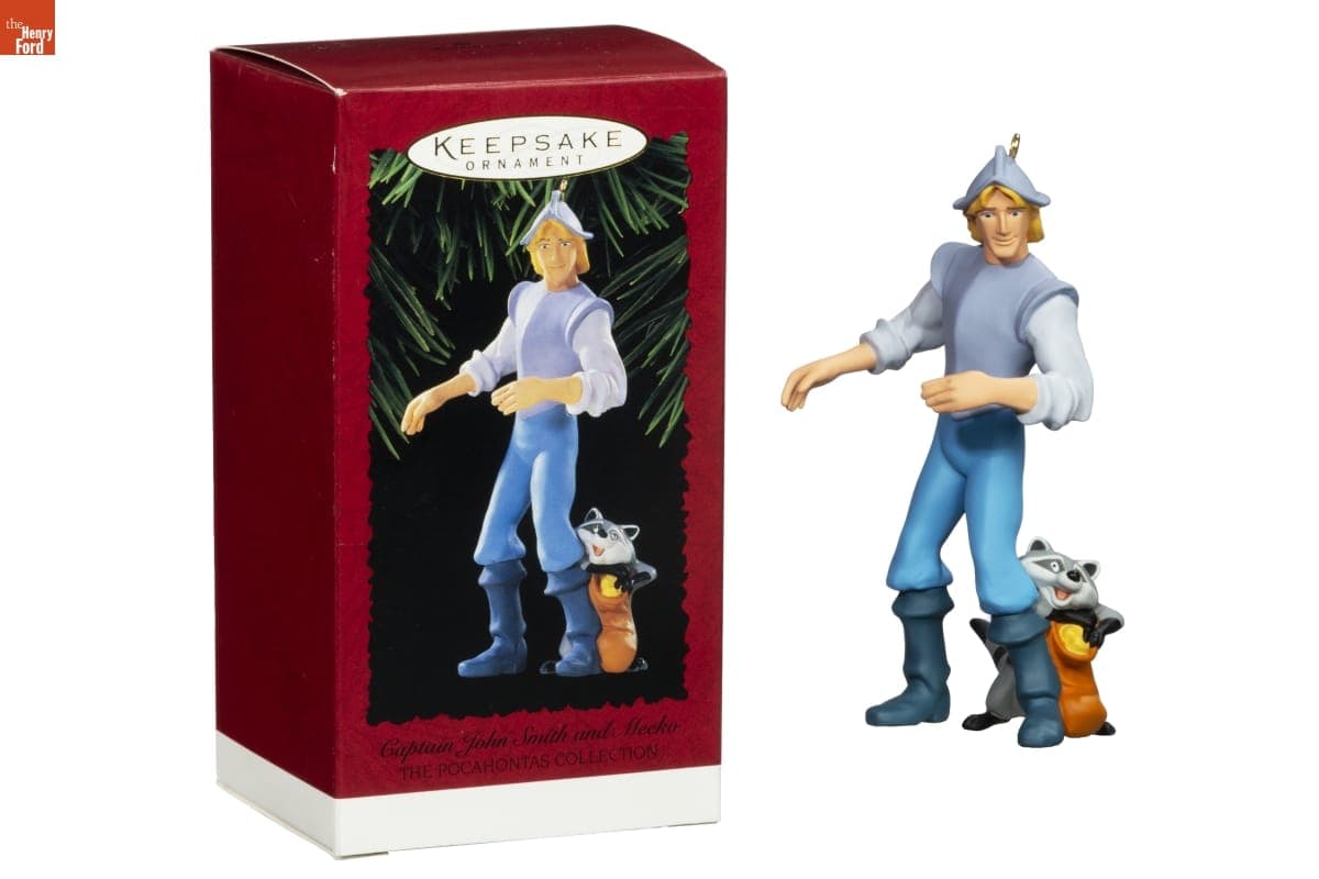 Hallmark "The Pocahontas Collection: Captain John Smith and Meeko" Christmas Ornament, 1995