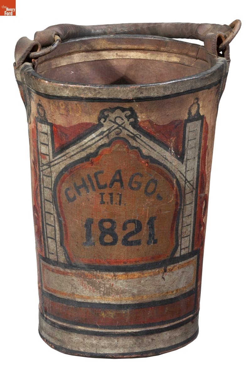 Fire Bucket, "CHICAGO. I.L.L. 1821", circa 1821