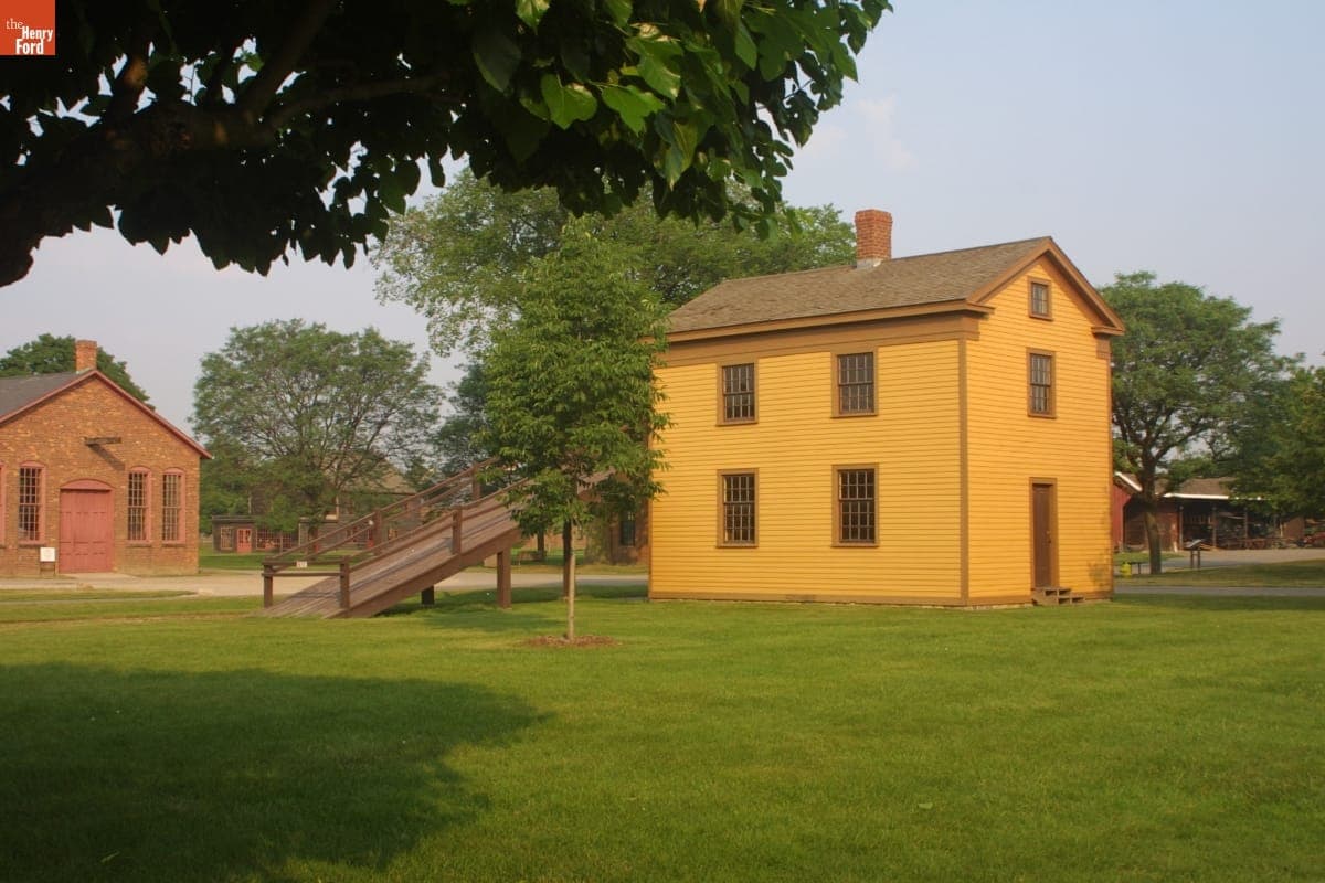 Richart Wagon Shop before Relocation during the Greenfield Village Restoration Project, June 2002