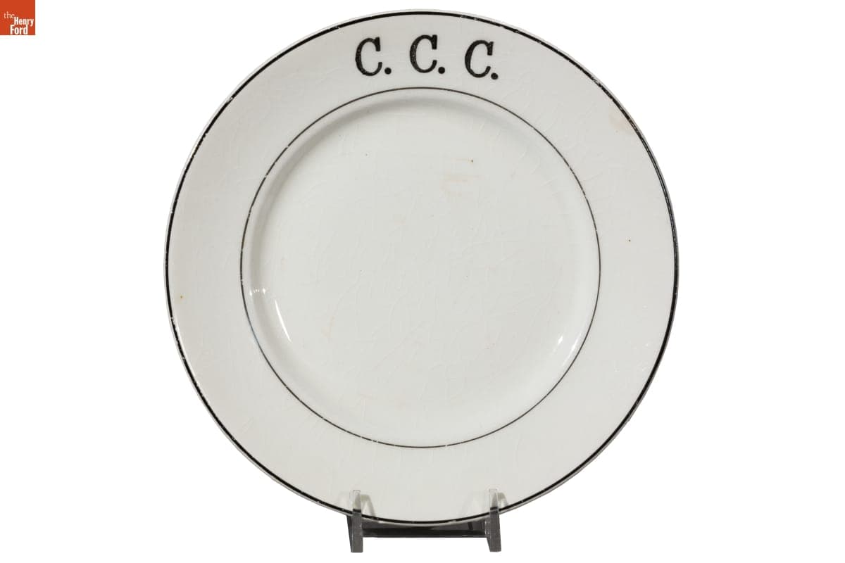 Civilian Conservation Corps Salad or Dessert Plate, 1933-1942