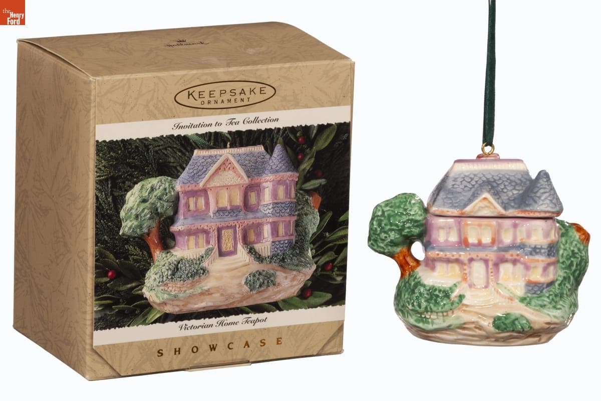 Hallmark "Invitation to Tea Collection: Victorian Home Teapot" Christmas Ornament, 1995