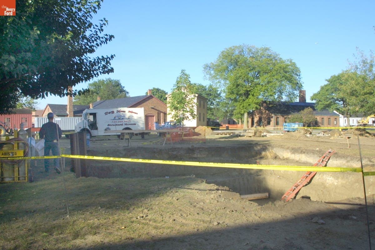 Hanks Silk Mill Relocation Site during the Greenfield Village Restoration Project, September 2002