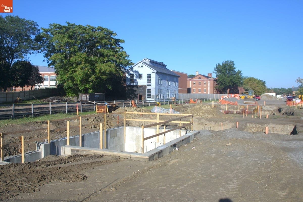 Richart Wagon Shop Relocation Site during the Greenfield Village Restoration Project, September 2002