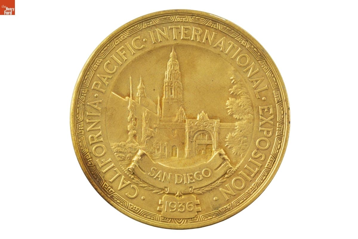 California Pacific International Exposition Commemorative Medal Inscribed with Edsel Ford's Name, 1936