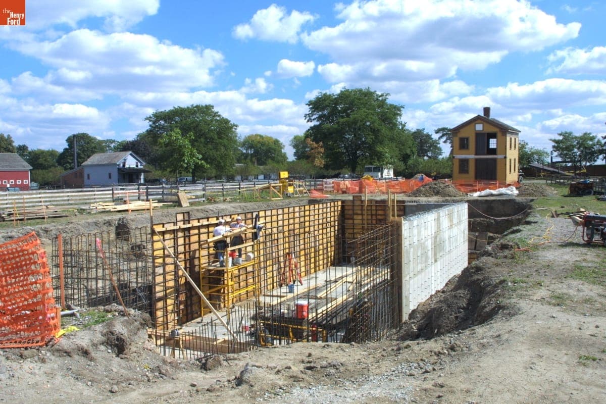 Soybean Lab Agricultural Gallery Relocation Site during the Greenfield Village Restoration Project, September 2002