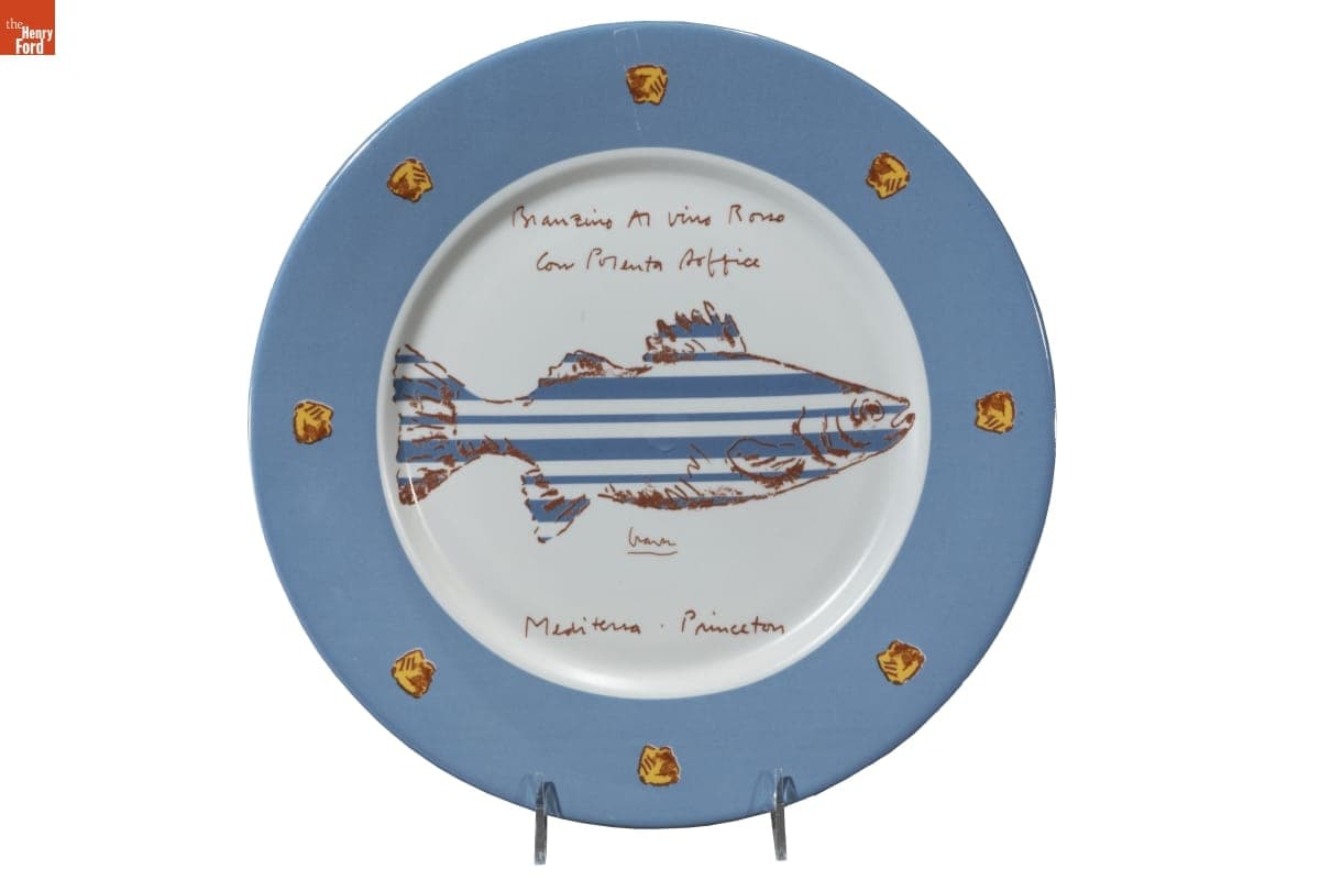 "Branzino Al Vino Rosso" Plate, 2000