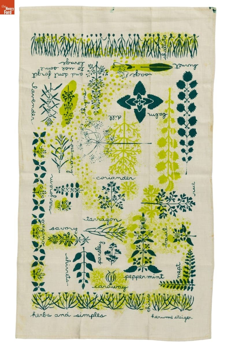 Harwood Steiger Dish Towel, "Herbs and Simples"