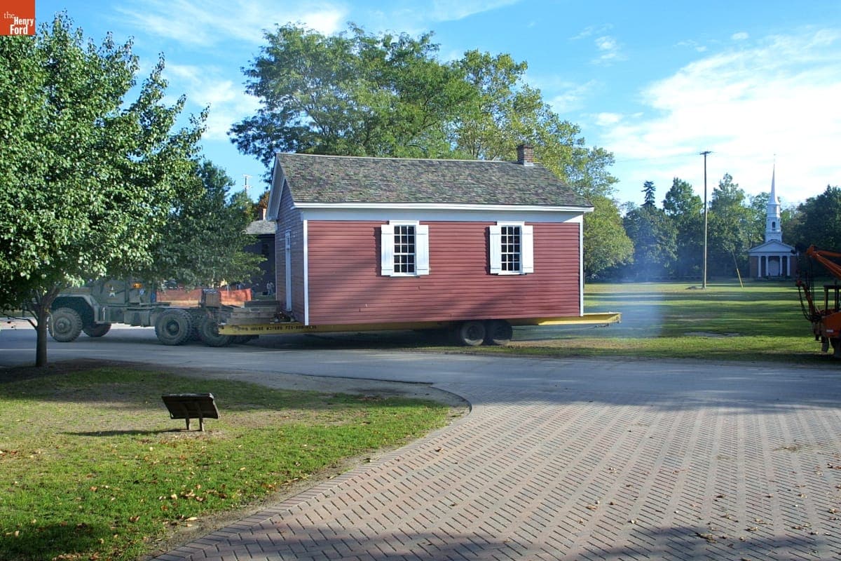 Dr. Howard's Office Being Relocated during the Greenfield Village Restoration Project, September 2002