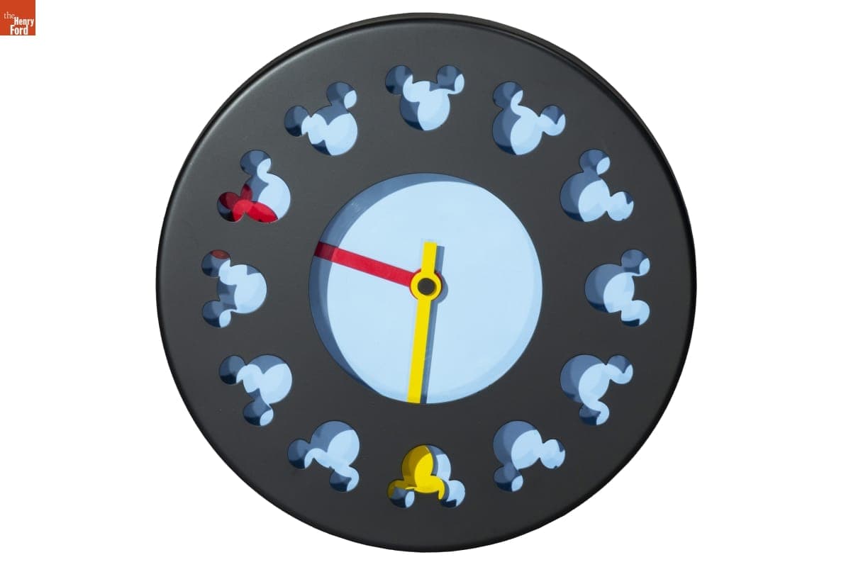 Mickey Mouse Cut Out Wall Clock Production Sample, 1994