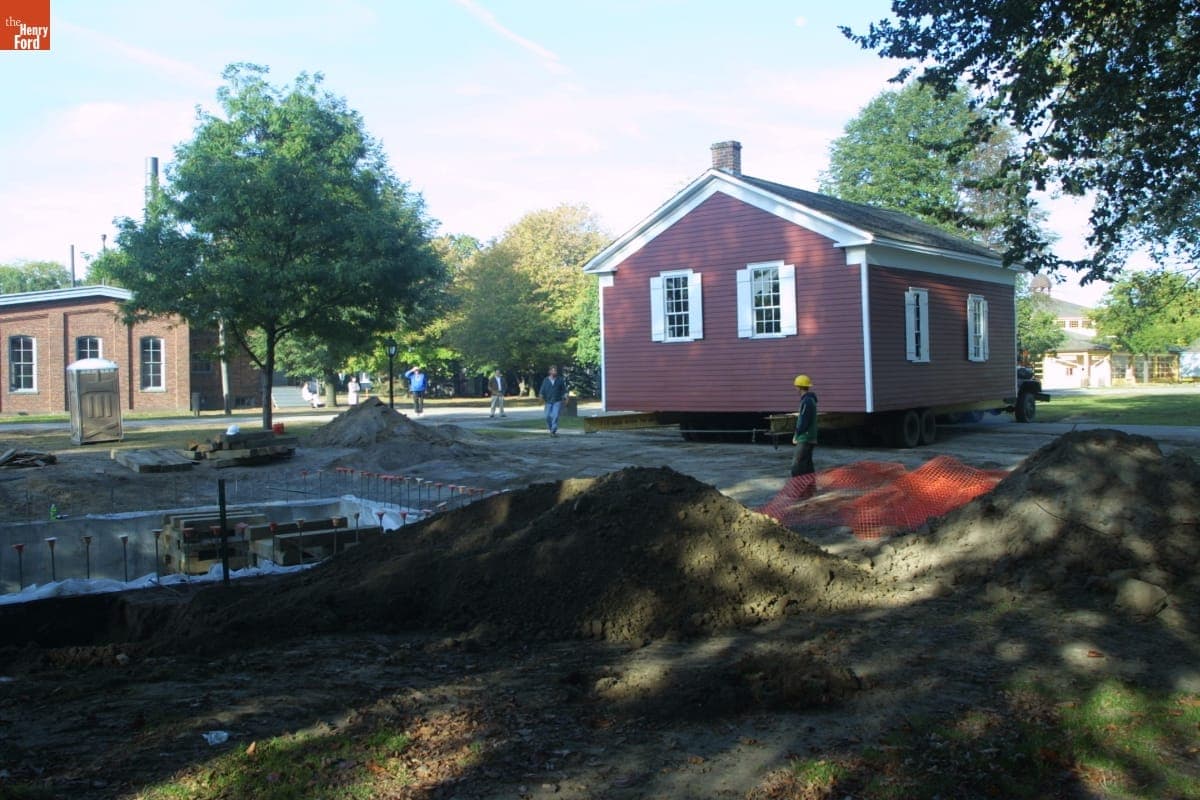 Dr. Howard's Office Being Relocated during the Greenfield Village Restoration Project, September 2002