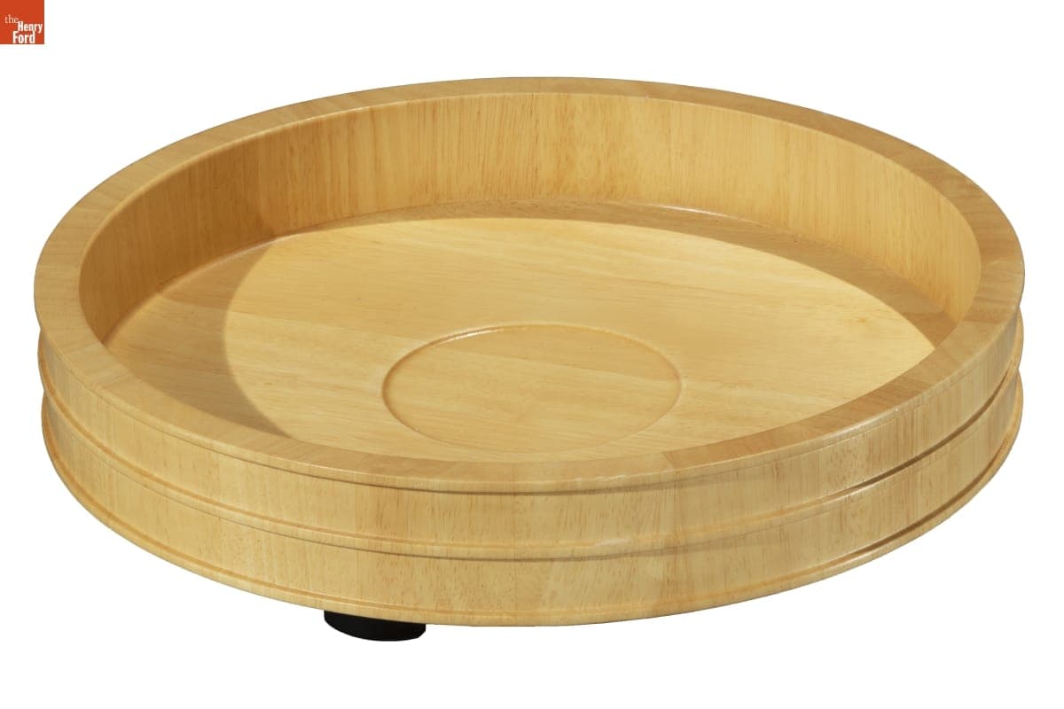 Round Rubberwood Tray, 2004