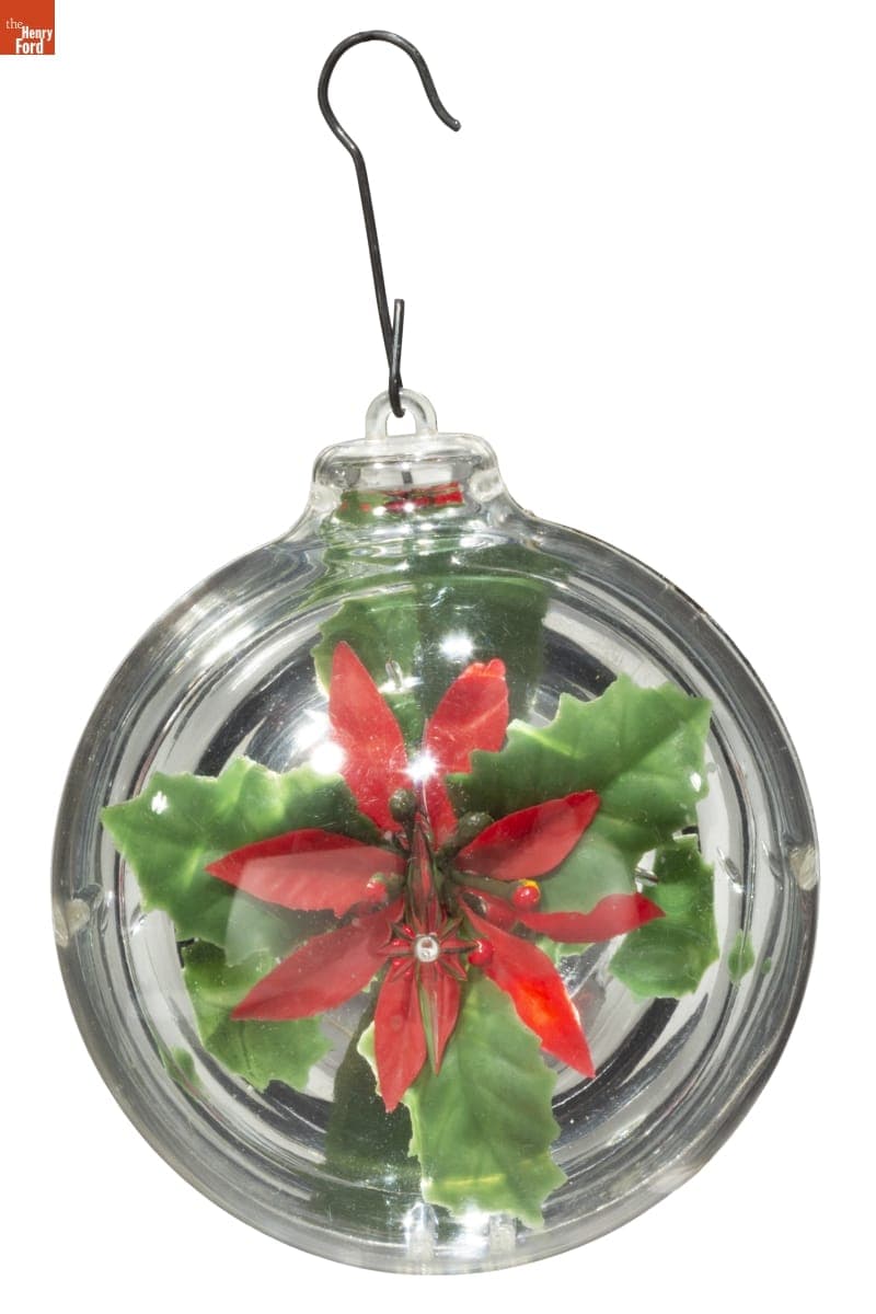 JewelBrite Poinsettia Christmas Tree Ornament, 1967-1969
