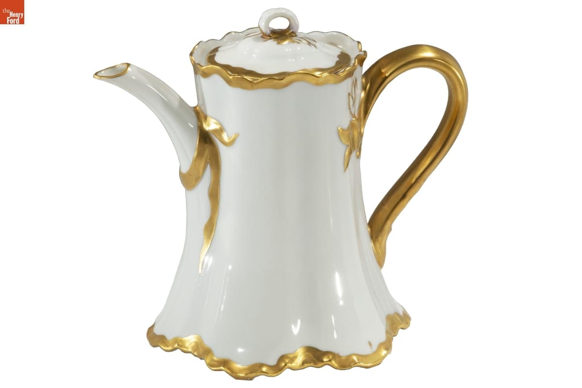 Haviland China Teapot, Painted by Helen Gardner between 1911 and 1912