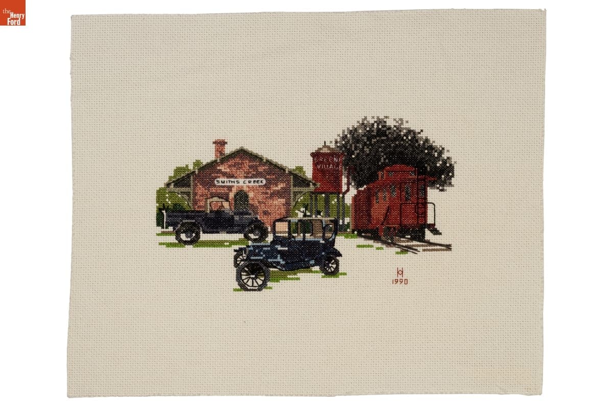 Smiths Creek Depot Cross Stitch, 1990