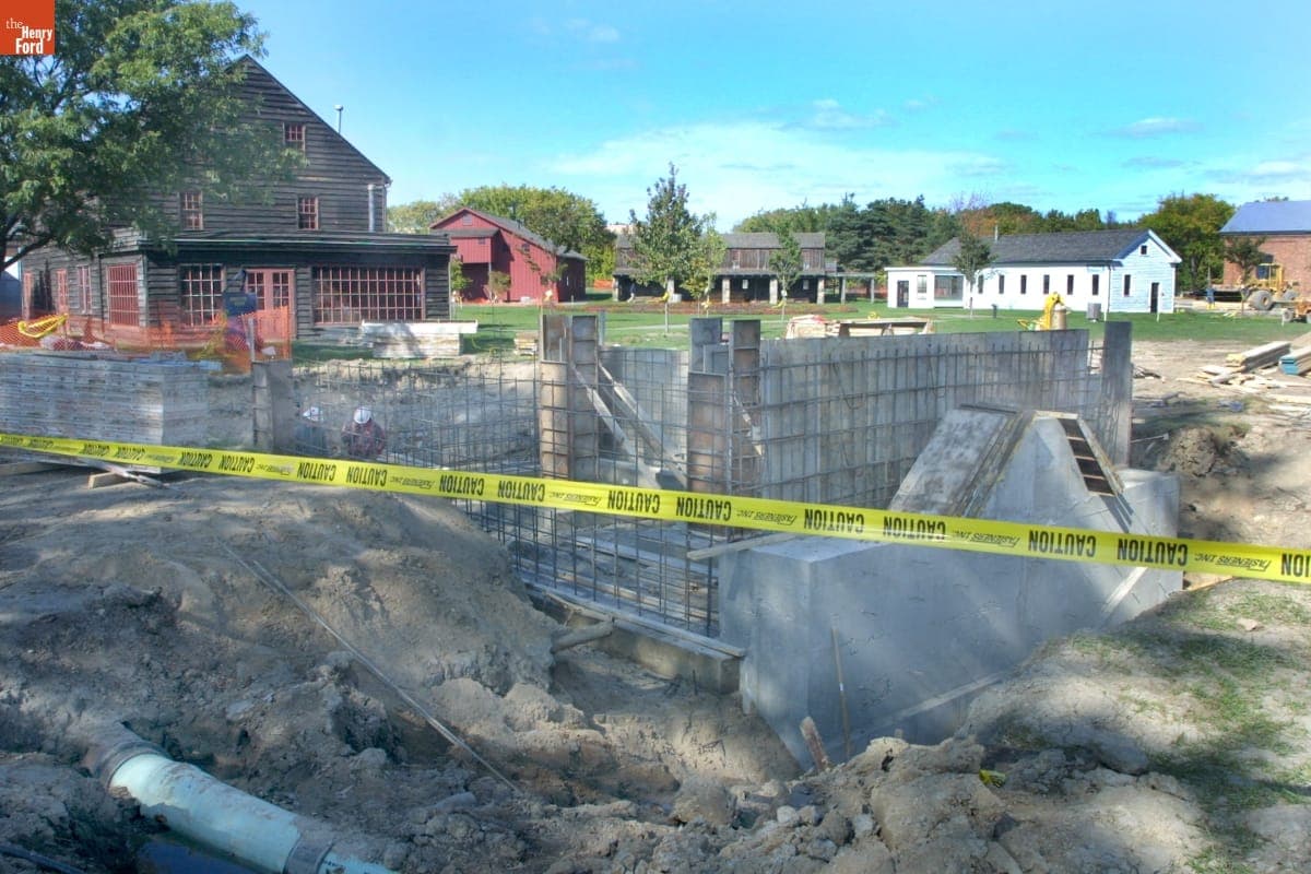 Loranger Gristmill Relocation Site, Greenfield Village Restoration Project, October 2002