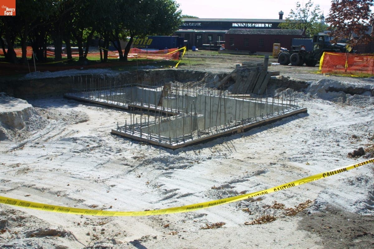Hanks Silk Mill Relocation Site, Greenfield Village Restoration Project, October 2002