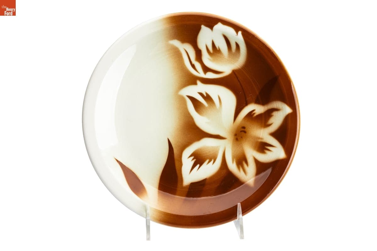 Airbrush Flower Plate, 1965-1973