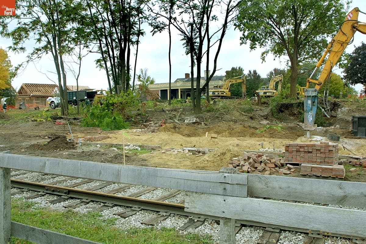 Soybean Lab Agricultural Gallery Former Site after Relocation during the Greenfield Village Restoration Project, October 2002