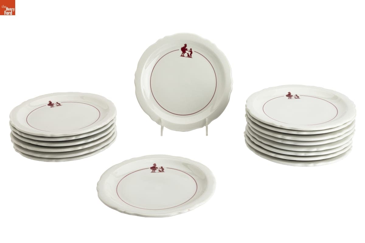 Howard Johnson's "Simple Simon and the Pieman" Dinner Plates, 1963